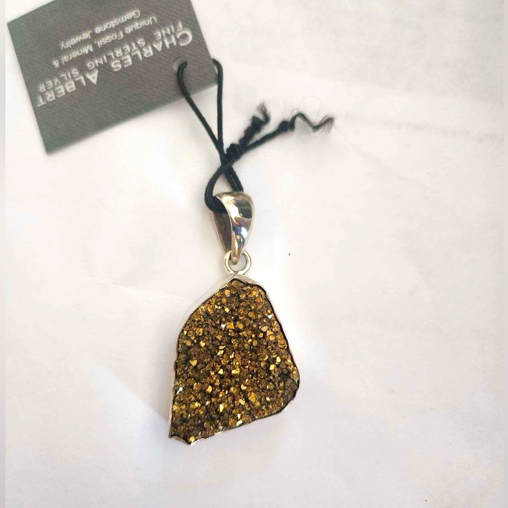 Druzy set in Fine Sterling silver .950